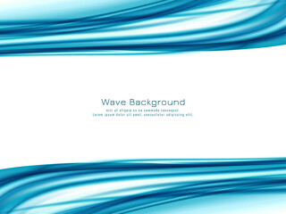 Abstract blue wave design background