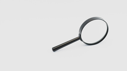 magnyfing glass on white background