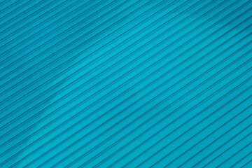 Colored plastic sheet panel image. Dark turquoise (greenish-blue) translucent roofing sheet texture, close up. Hollow Polycarbonate Sheet Roofing Panel Colored Plastic Production.