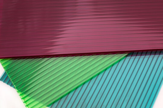 Polycarbonate plastic sheets panels images. PC hollow sheet for translucent roofing.