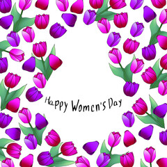 card inverted eight of the tulips with the inscription