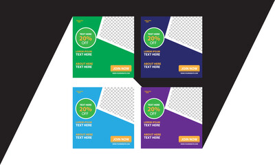 new cloths offer 20% discount social media post template