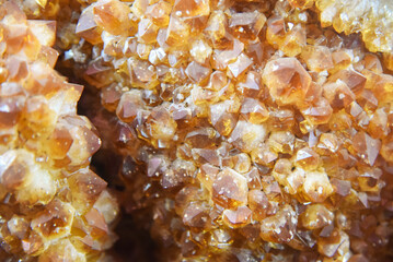 Closeup Raw Topaz , Yellow original Crystal stone