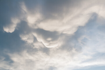 Moving Storm Cloud under the Sunlight shining