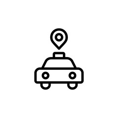 Location icon. Simple line, outline vector elements of taxi service icons for ui and ux, website or mobile application