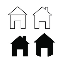 Fototapeta premium home house icon vector set