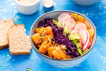 Healthy Vegetarian Bowl with Colorful Vegetables