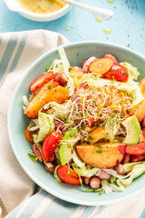 Summer Fresh Fruit and Vegetable Bowl. Healthy and Clean Eating