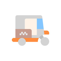 Tuk tuk, car icon. Simple color vector elements of taxi service icons for ui and ux, website or mobile application