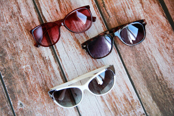 sunglasses with colorful plastic a frames