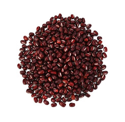 Organic Dried Adzuki Beans on white background