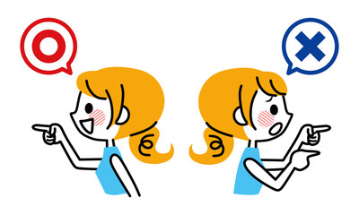 女性　マルバツ