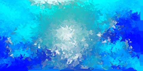 Fototapeta na wymiar Light blue vector gradient polygon texture.