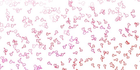 Light Pink vector background with woman symbols.