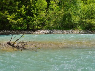 Sandbank in Val Veny Italy