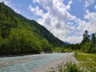 mountain river in valle d'aosta