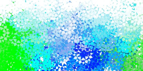 Light blue vector background with triangles.