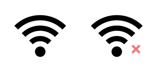 Wi-Fiのアイコンのセット／シンプル／インターネット／通信