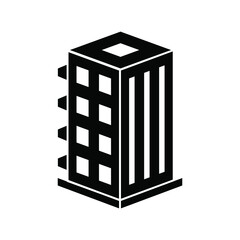 building real estate icon vector