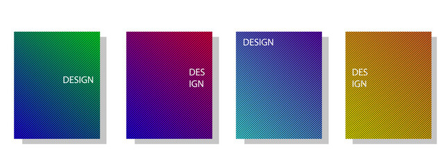 Obraz premium Set of bright design covers. Vector EPS 10.