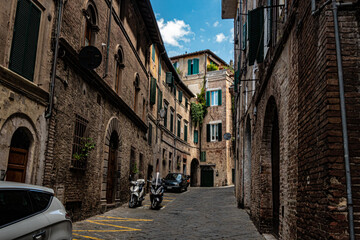 narrow street in sienna