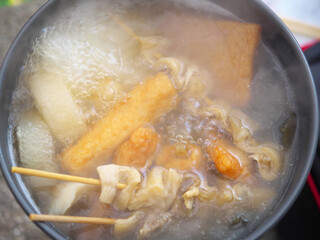 登山で作るおでん