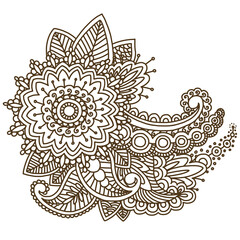 Vector mehndi pattern.