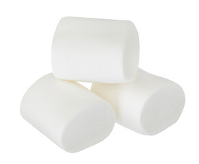 Marshmallow isolated on white background with clipping path and full depth of field