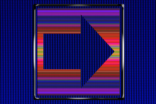 Arrow Sign right 3d rainbow