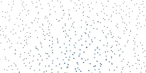 Dark BLUE vector background with small and big stars. Colorful illustration in abstract style with gradient stars. Pattern for wrapping gifts.