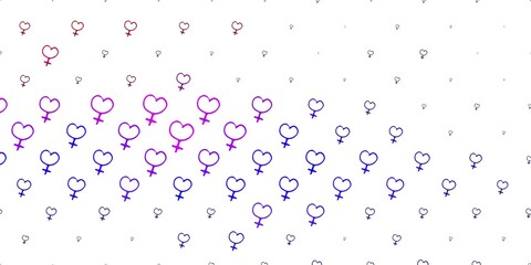 Light Purple, Pink vector template with businesswoman signs.