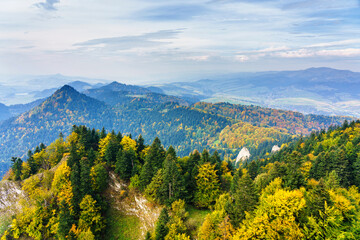 View from Thee Crowns (Trzy Korony) in Pieniny National Park, Poland. © Milosz Maslanka