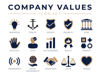 Business Company Values icon Set