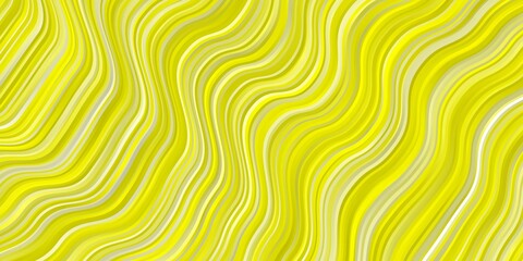 Light Yellow vector template with curved lines. Gradient illustration in simple style with bows. Best design for your posters, banners.