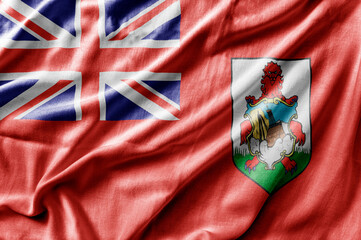 Waving detailed national country flag of Bermuda