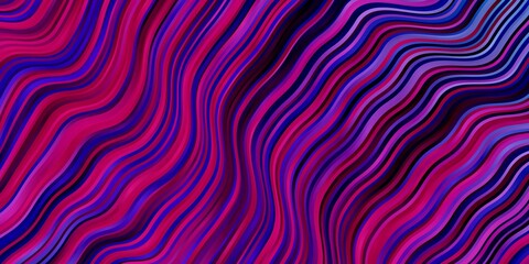 Dark Pink, Blue vector backdrop with circular arc. Colorful illustration, which consists of curves. Template for cellphones.