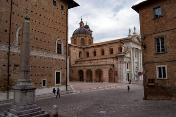 Fototapeta na wymiar 15/09/13, Urbino, Italy - S Maria Assunta Catholic cathedral church.