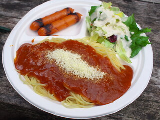 登山で作るパスタ料理
