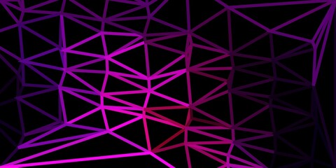 Dark purple, pink vector gradient polygon layout.