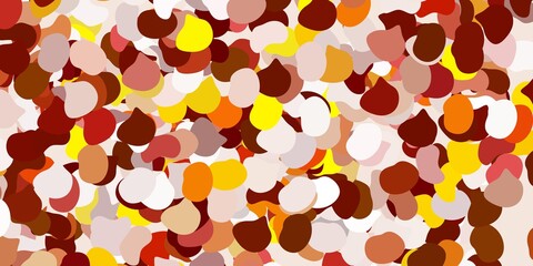 Light yellow vector background with random forms.