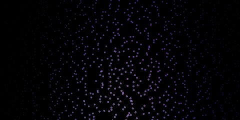 Dark Purple vector background with small and big stars. Blur decorative design in simple style with stars. Theme for cell phones.