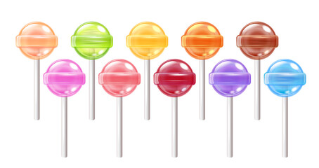 Lollipop set isolated on white