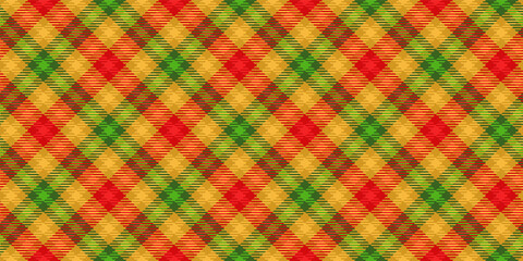 Scottish green red yellow diagonal tartan traditional clan ornament repeatable pattern, textile texture from plaid, tablecloths, shirts, clothes, dresses, bedding, blankets