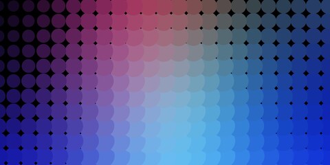 Dark Pink, Blue vector background with spots. Illustration with set of shining colorful abstract spheres. Pattern for websites.