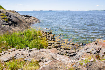 Fototapeta na wymiar Coastal view of Suomenlinna, Helsinki, Finland