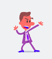 Business man arguing angry in isolated vector illustration
