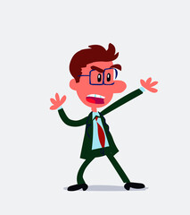 Business man arguing angry in isolated vector illustration
