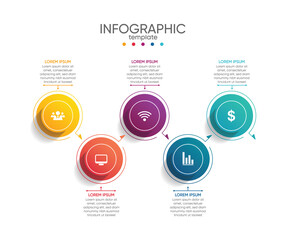 Fototapeta premium Presentation business abstract background infographic template