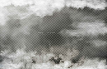 cloud and smoke isolated on transparent background