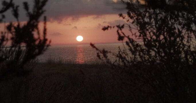 Sunrise from a paradisiacal beach. Vacation, nature